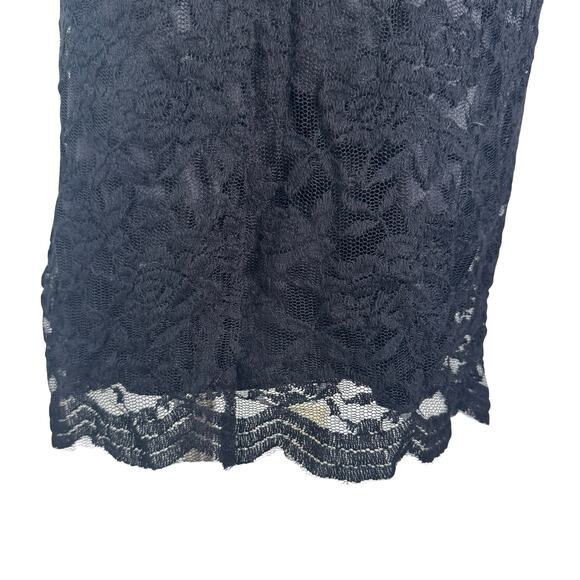 Y2K Calvin Klein Lace Overlay Slip Dress Set – Size 6 Little Black Party Dress - Picture 11 of 16